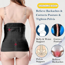 ChongErfei 3 in 1 Postpartum Belly Wrap - Recovery Belly/Waist/Pelvis Belt Black Postpartum Belly Band,Black L by TinyTreasures Baby Boutique