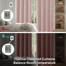 Simplebrand Blackout Extra 10ft Curtains for Patio 120 Inches Long 2 Panels Set, Solid Thermal Insulated Energy Saving Rod Pocket Window Treatment Curtains Blackout Drapes, 50" Wx120 L, Blush by TinyTreasures Baby Boutique