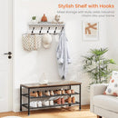Homode Wall Shelf with Hooks, 24 Inch Coat Rack with Tri Hooks, Farmhouse Entryway Floating Coat Hanger with Storage for Bathroom, Entry Way, Mudroom, White by CozyNest Decor