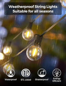 XMCOSY+ Outdoor String Lights, Smart Patio Lights 100Ft Dimmable Outdoor Lights Warm White, 50 G40 LED Bulbs, WiFi String Lights for Outside, Work with Alexa, APP Control, Waterproof Extendable by GreenHaven Gardens