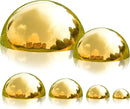 Nerien Gazing Ball, Stainless Steel Garden Mirror Globe, Polished Ornament Sphere, Hollow Floating Reflective Hemisphere, for Home Outdoor Pond Housewarming Swimming Pool Decoration, Gold, 6Pcs Mix by GreenHaven Gardens