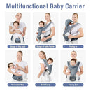 Baby Carrier, 3-in-1 Baby Carrier Newborn to Toddler with Hip Seat (Ergonomic M Position) for 0-36 Month/7-45lbs, Adjustable Size for Enhanced Lumbar Support, Perfect for On-The-go, Blue by TinyTreasures Baby Boutique