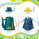 Frienda 2 Set Porch Goose Outfits Clothes 23 Inch Garden Raincoat Flag Bee Fishing Style Goose Costume for Lawn Patio Valentine's Day Decor