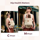 Momcozy Baby Carrier with Natural Cotton Linen, Built to Last, Ergonomic Design, Lightweight and Comfortable, Hands-Free for Moms&Dads, Brown Checkerboard by TinyTreasures Baby Boutique