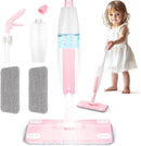Pink Mini Spray Mop for Toddler-Girls Montessori Cleaning Toy That Real Spray Water,Pretend Playhouse Essentials for Girls Ages 3-8,Toddler Educational Housekeeping Set by TinyTreasures Baby Boutique