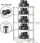 1250 lbs Steel Heavy Duty 5-Tier Utility Shelving Unit Steel Organizer Wire Rack for Home,Kitchen,Office,Chrome (13.7" D x 23.6" W x 62.4" H) by CozyNest Decor