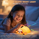 DREAMING MY DREAM Night Light for Kids,Squishy Sloth Night Light,LED Novelty Animal Nightlight,3 Levels Dimmable,30Min Timer Nursery Lamp for Kids, Bedroom Baby Boys Girls Gifts by TinyTreasures Baby Boutique