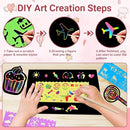 Rainbow Scratch Paper Art for Kids: 60PCS Magic Arts Crafts Gifts Toys for Girls Boys Ages 4 5 6 7 8 9 Games Activities for Birthday Family Valentines Christmas Stocking Stuffers Easter by TinyTreasures Baby Boutique