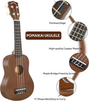POMAIKAI Soprano Wood Ukulele Starter Ukelele Hawaii Guitar 21 Inch for Beginners and Students(Brown) by TinyTreasures Baby Boutique