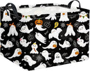 HIYAGON Rectangular Halloween Basket for Boys and Girls Kids Trick or Treat Pumpkin Basket for Halloween Parties Cute Storage Bin Organizer Box Room Decor(Black ghost) by TinyTreasures Baby Boutique