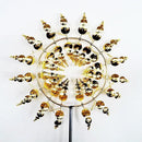 Unique and Magical Metal Windmill, 2Pcs Wind Spinners, 3D Wind Powered Kinetic Sculpture, Stainless Steel Wind Spinners, Wind Mill for Yard and Garden (2PCS-Golden) by CozyNest Decor