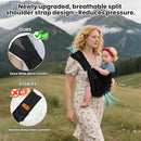 Baby Sling Carrier - Adjustable Baby Sling 2025 Upgraded Toddler Sling Comfortable Baby Wrap Carriers Ergonomic-Designed, Travel Friendly Carrying 10-45 Lbs(Black) by TinyTreasures Baby Boutique