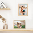 upsimples 8.5 by 11 Picture Frame, Natural Solid Wood Picture Frames, Display 6x8 with Mat or 8.5 x 11 Without, Wall or Tabletop, 1 Pack, Natural by CozyNest Decor