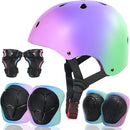 Kids Bike Helmet and Pads Set for Ages 2–14, CPSC Certified Adjustable Helmet with Knee Elbow Wrist Guards, for Skateboard, Scooter, Skating, Rollerblading, Multi-Sport Protective Gear by TinyTreasures Baby Boutique