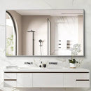 36x55 inch Bathroom Mirror, Silver Rectangle Mirror with Thin Metal Frame, Large Rectangular Wall Mirrors for Bathroom, Living Room, Big Mirror Hang Horizontal/Vertical by CozyNest Decor