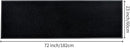 fani Heavy Duty Large Outdoor Indoor Entrance Black Doormat Waterproof Low Profile Entrance Rug Front Door Mat Patio Anti-Skid Rubber Back, 23x72 inch (Jet Black) by GreenHaven Gardens