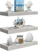 Sorbus Floating Shelves - 3 Pack 16 Inch Rustic Wall Shelves for Bedroom, Kitchen, Living Room, Bathroom Shelves, Home Decor, Office - Floating Shelf for Trophy, Books, Frames, Toilet Paper by CozyNest Decor