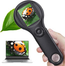 Magnifying Glass - Mini LED Pocket Microscope for Kids(5-10 Years) - Educational Science Kit Durable Design - Ideal Gift for Girls (Black) by TinyTreasures Baby Boutique