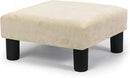 Joveco Small Foot Rest Stool Ottoman, 15" Fabric Square Footstool Upholstered Footrest for Chair, Under Desk, Office, Living Room, Wheat by CozyNest Decor