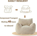 Giant Bean Bag Chairs for Adults Teens, Large Bean Bag Sofa Chairs with Filling Comfy Fuzzy BeanBag Chair with Armrests for Bedroom Living Room Reading by CozyNest Decor