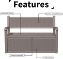 DRATO 75 Gallon Storage Bench Deck Box Outdoor Indoor,Lockable Durable All-Weather Seating with Hidden Storage,Deck Storage for Garden, Pool, Patio,Gray by CozyNest Decor