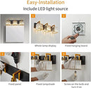 Modern Bathroom Vanity Light 3-Lights Black Gold Crystal Wall Lamp Bathroom Modern Crystal Vanity Lighting by CozyNest Decor