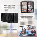 Photo Album 4x6 for 300 Photos Pictures PU Leather Cover Black Inner Page for Wedding Albums Family Photo Book Baby Anniversary Pocket Vacation Birthday Christmas Photo Albums Gift (Black) by TinyTreasures Baby Boutique