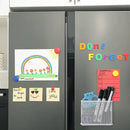 dedoot Magnetic Pencil Holder, Locker Pencil Holder Strong Magnetic Holder for Whiteboard Marker, 4.7x2.3x3.7inch Black Mesh Magnetic Holder for Fridge, Sponge, Recipe, Beverage,White by CozyNest Decor
