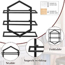 2Pcs Wall Mounted Wine Stemware Rack, Metal Hanging Wine Glass Display Holde Holds 3 Bottles, Elegant Storage for Kitchen Dining Room Bar Wine Cellar by CozyNest Decor