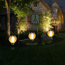 Starsoul Dragonfly Hot Air Balloon Solar Lantern Outdoor Glass Hanging Hot Air Balloon Lantern with Flame Light Waterproof for Patio Pathway Yard Porch Backyard Decor by GreenHaven Gardens
