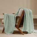 PHF 100% Cotton Waffle Weave Throw Blanket, Soft Lightweight Breathable Cozy Summer Throws for Couch Bed Sofa, Luxury Aesthetic Woven Blanket for Home Decor & Office, 50"x60", Sage Green by CozyNest Decor