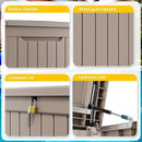 XXL 230 Gallon Large Resin Deck Box, Lockable Outdoor Storage Box for Patio Cushions Storage Furniture,Garden Tools, Pool Supplies, Weatherproof and UV Resistant- Grey (230 Gallon) by CozyNest Decor