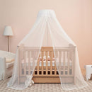 Baby Bed Canopy White Baby Crib Cot Net Tent Hanging Dome Curtain Netting See Through Mesh Bed Cover Net Stand Rod by TinyTreasures Baby Boutique
