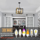 ANKYLHUA Black Gold Chandelier,6-Lights Ceiling Light Fixture E12,Adjustable Hight Pendant Lights Kitchen Island,Chandeliers for Dining Room,Bedroom,Entryway,Foyer by CozyNest Decor