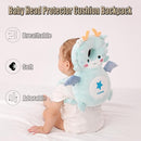 Feidoog Baby Head Protector Cushion Backpack with 3 Knee Pads for Walking & Crawling,Blue Dragon by TinyTreasures Baby Boutique