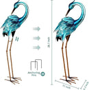 chisheen Metal Crane Garden Statue, Blue Heron Sculpture Yard Art, Large Heron Decoy, Bird Statues, Lawn Ornaments for Backyard Pond Patio Porch Outside Decorations by GreenHaven Gardens