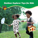 Kids Explorer Kit & Bug Catcher for Kids, Outdoor Toys with Large Portable Wooden Bug Habitat, Butterfly Net, Magnifier, Observation Cup, 15 Insect Cards for Toddler 3-8 Year Old Boy Gift by TinyTreasures Baby Boutique
