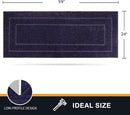 PURRUGS Dirt Trapping Door Mat 24" x 59", Non-Slip/Skid Machine Washable Entryway Rug, Dog Doormat, Super Absorbent Welcome Mat for Muddy Wet Shoes and Paws, Navy Blue by CozyNest Decor