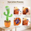 Dancing Talking Cactus Toy for Baby Toddler, Boys Girls Gifts Singing Mimicking Recording Repeating What You Say Baby Toys with 120 English Songs (Adjustable Volume) by TinyTreasures Baby Boutique