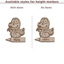 Personalized Wooden Markers Animals for Kids Ruler Growth Chart Safari. by TinyTreasures Baby Boutique