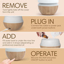 SALKING Essential Oil Diffuser, 100ml Small Aromatherapy Diffuser with Auto Shut-Off Function, Ultrasonic Diffusers for Essential Oils, Cool Mist Humidifier with Warm White Lights, for Office Home by TinyTreasures Baby Boutique