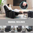 Rocking Recliner Chair, Massage Rocker Recliner Chair with Vibration Massage and Heat, USB and Type-C Ports,360° Swivel Faux Leather Chairs, Living Room, Bedroom, Nursery, RV, Black by TinyTreasures Baby Boutique