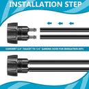 Retisee 12 Pcs 1/4 Inch Drip Irrigation Hose Connectors to 3/4 Inch Garden Faucet Adapter Drip Irrigation System Convert 3/4 to 1/4 Drip Hose Fittings with 12 Washers for Garden Irrigation by GreenHaven Gardens