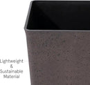 LA JOLIE MUSE 30 inch Tall Planters Set of 2, Indoor/Outdoor Rectangular Large V Shaped Taper Planters for Front Door by CozyNest Decor