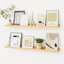 Picture Ledge Shelf, Solid Pine Wood Floating Shelves Set of 2, 32 Inches Nursery Book Shelves for Toys Storage, Kids Bookshelf Wall Mounted for Living Room Bedroom Decor Books Photo Frames, Natural by TinyTreasures Baby Boutique