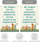 Funny Neighbor Garden Flag Mr Rogers Did Not Adequately Prepare Me for The People In My Neighborhood Small Double Sided Burlap art Stained Glass Style Garden Flags 12 x 18 Inch for Outside by GreenHaven Gardens