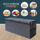 Extra Large Toy Storage Organizer with Lid - Sturdy, Collapsible Toy Chest Storage Box Design - Toys Bin with Dividers for Kids, Nursery, Bedroom, Playroom 37"x16"x14" by CozyNest Decor