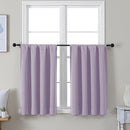 Simplebrand Ava Lilac Short 36 Inches Blackout Curtain 2 Panels Set, Half Window Rod Pocket Privacy Curtain Tiers for Kitchen, Curtains Blackout for Bathroom Shades, W40 x L36 Inch, Lilac by TinyTreasures Baby Boutique