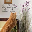 KOL Artificial 5ft 2-Pack Horsetail Reed Grass, 59in Tall Artificial Indoor Outdoor Fake Grass Plant, Home Office Décor Artificial Plants in Pot Faux Plant Greenery, Wedding Decor, Purple by CozyNest Decor