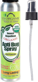 US Organic Mosquito Repellent Anti Bug Outdoor Pump Spray, 4 oz, Certified Organic, DEET-Free, Natural Insect Protection for Camping, Hiking, Travel by TinyTreasures Baby Boutique